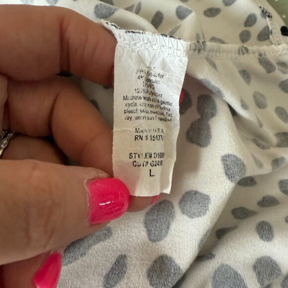 Women's L Gilli Short Sleeves Dalmatian Spotted Print Dress - Picture 6 of 7